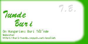 tunde buri business card